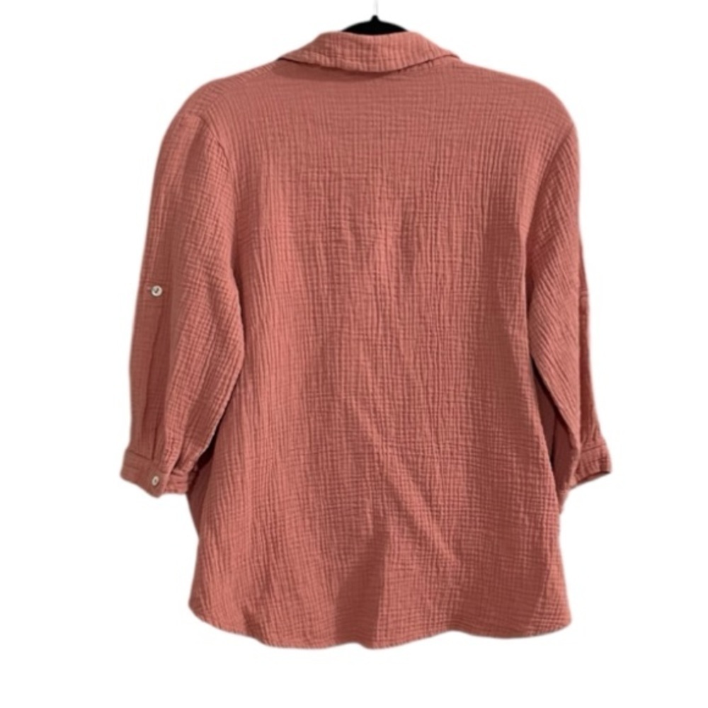 4OUR DREAMERS Linen Oversized Blouse Putty Clay M - Picture 4 of 5